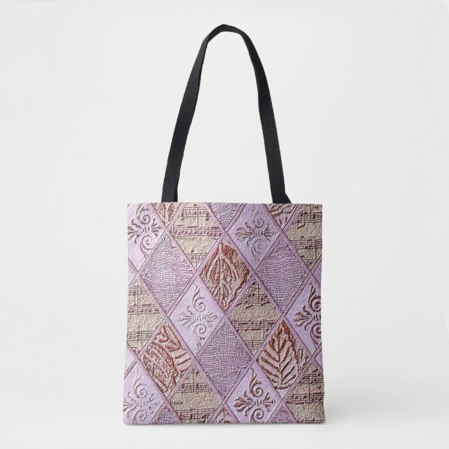 Diamond Designs In Pinks Tote Bag (Front)