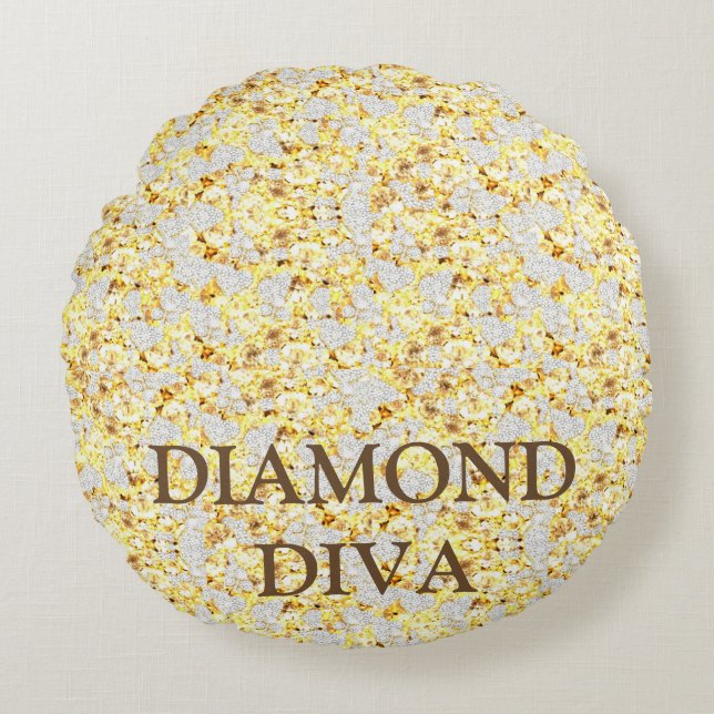 DIAMOND DIVA   ROUND PILLOW (Front)