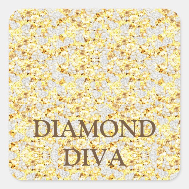 DIAMOND DIVA   SQUARE STICKER (Front)