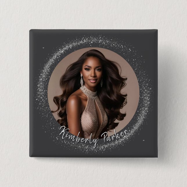 Diamond Dust Pageant Button (Front)