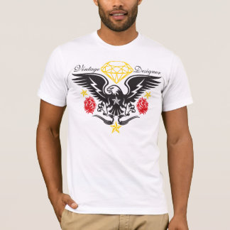 Diamond, Eagle and Vintage Roses Tattoo.ai T-Shirt