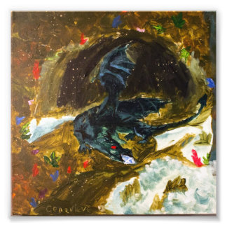 Diamond Eating Dragon by Genevieve & Gloria Photo Print