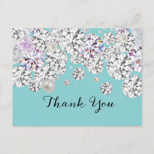 Diamond elegant thank you card