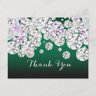 Diamond elegant thank you card