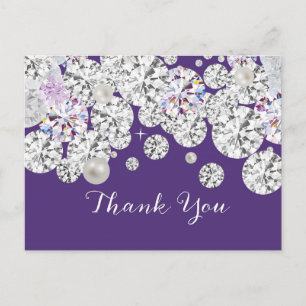 Diamond elegant thank you card