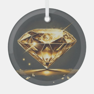 Diamond-Encrusted Glass Ornament