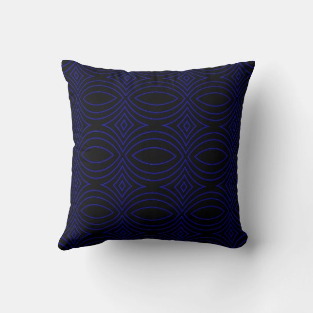 Diamond Eyes Modern Pop Art Abstract Throw Pillow (Back)