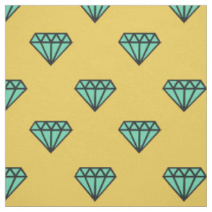 Diamond Fabric: blue & yellow Fabric
