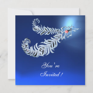 DIAMOND FEATHERS , Blue Sapphire Invitation