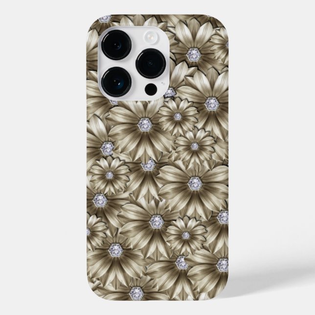 Diamond Flowers Case-Mate iPhone Case (Back)