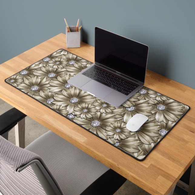 Diamond Flowers Desk Mat (Office 2)