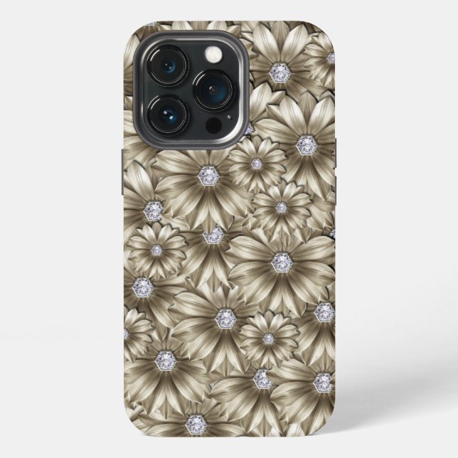 Diamond Flowers iPhone Case (Back)