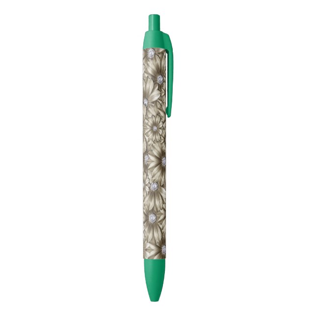 Diamond Flowers Pen Gift (Bottom (Vertical))