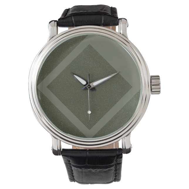 Diamond Frame Moss Green eWatch Watch (Front)