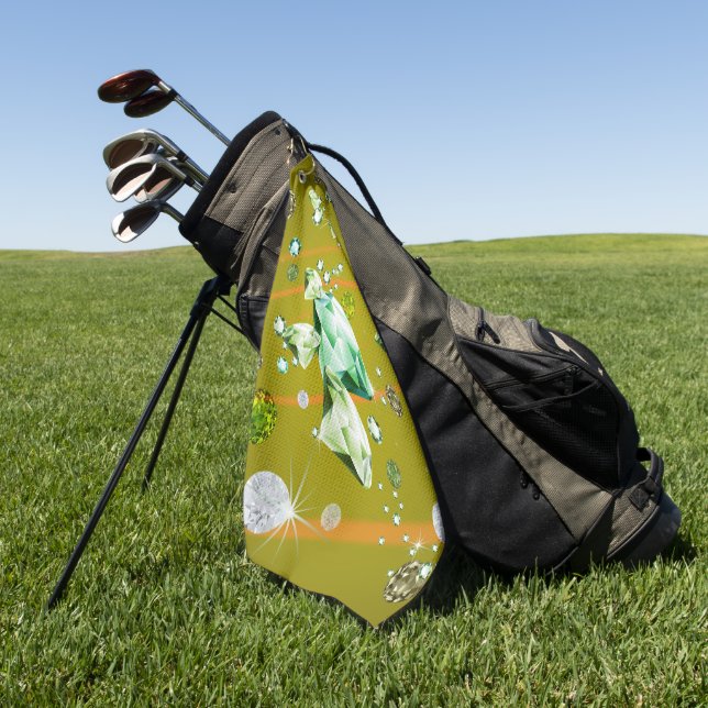Diamond Galaxy 10 Golf Towel (Green)