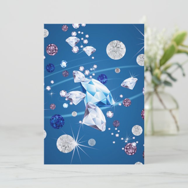 Diamond Galaxy 12 Thank You Card (Standing Front)