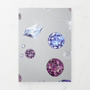 Diamond Galaxy 3 Tri-Fold Holiday Card