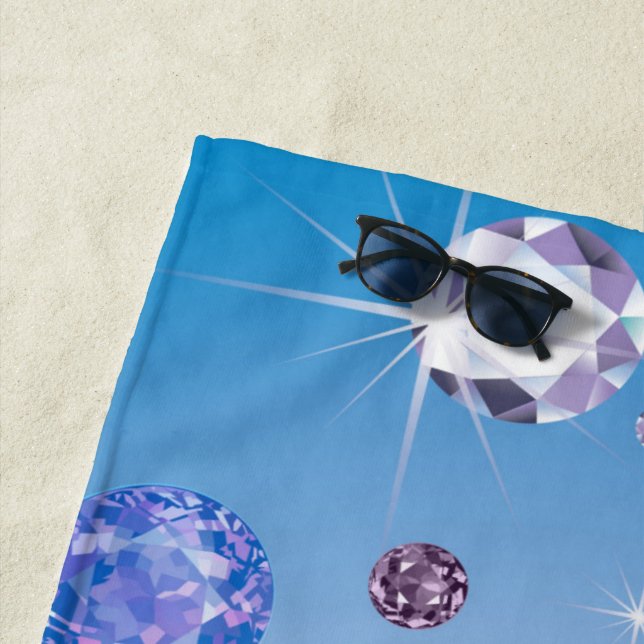Diamond Galaxy 4 Beach Towel (In Situ)