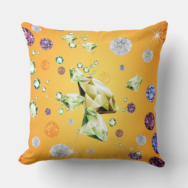 Diamond Galaxy 7 Throw Pillow (Front)