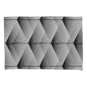 Diamond Geometric: Monochrome Vintage Design Pillowcase