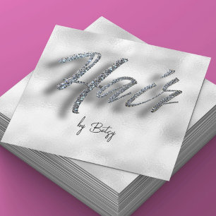 Diamond Glitter Hair Stylist Business Card