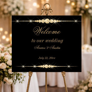 Diamond Glitter Welcome to Our Wedding Poster