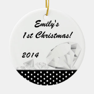 Diamond Glitz Glam Glam Personalized Name Ornament