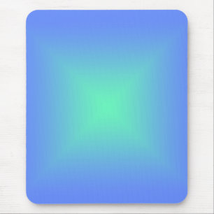 Diamond gradient blue to aquamarine green mouse pad
