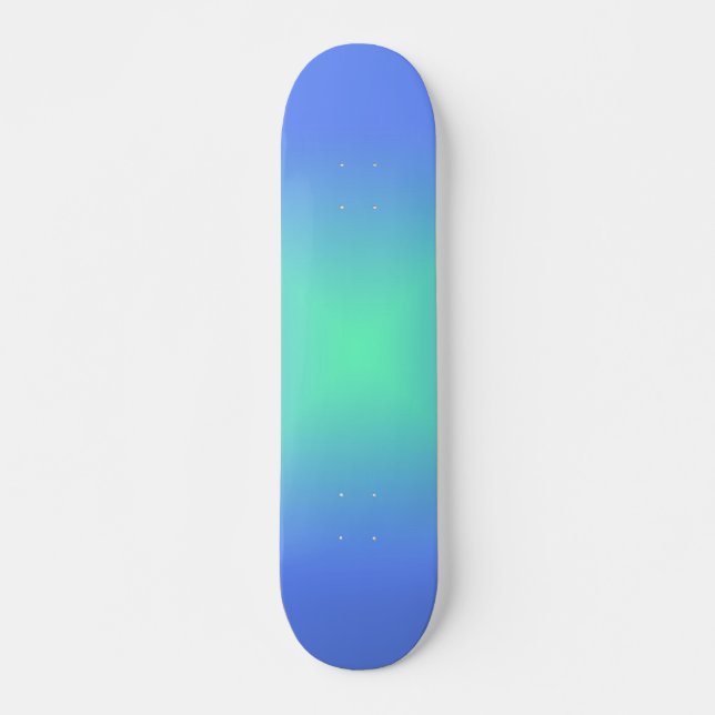 Diamond gradient blue to aquamarine green  skateboard (Front)