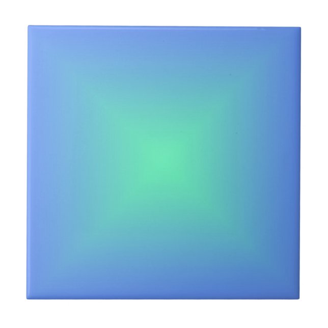 Diamond gradient blue to aquamarine green   tile (Front)