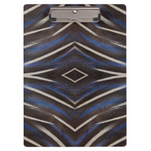 Diamond guinea fowl feather design clipboard