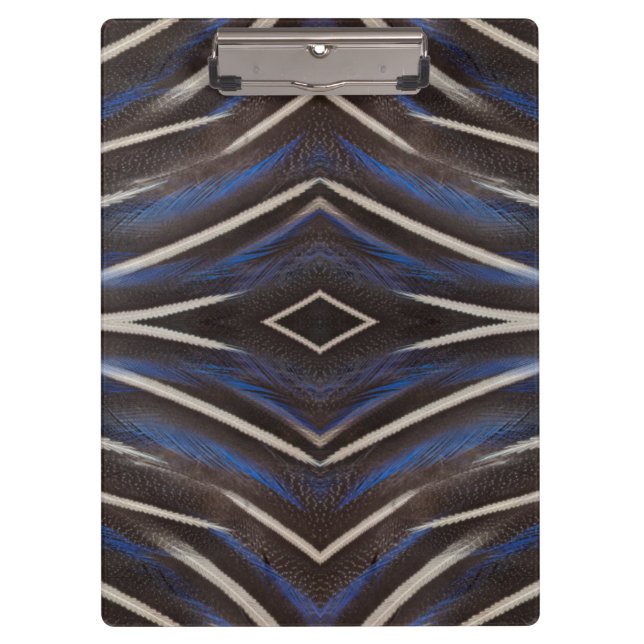 Diamond guinea fowl feather design clipboard (Front)
