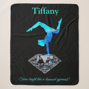 Diamond Gymnast Shine Bright Sherpa Blanket