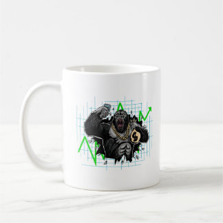 Diamond Handed Ape Stock Market Chart Coffee Mug
