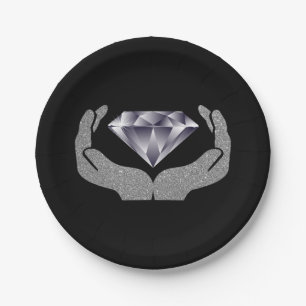 Diamond Hands Paper Plate
