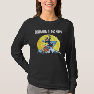 Diamond Hands Wallstreetbets Amc To The Moon Meme  T-Shirt