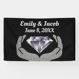 Diamond Hands Wedding Banner