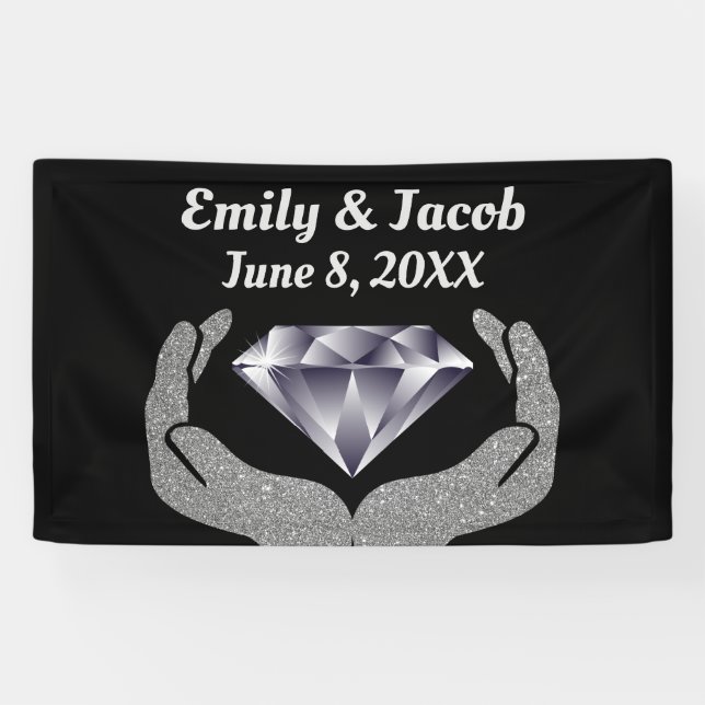 Diamond Hands Wedding Banner (Horizontal)