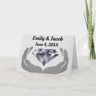 Diamond Hands Wedding Card