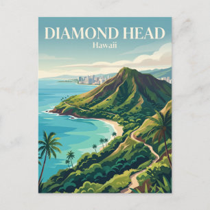 Diamond Head Hawaii Postcard