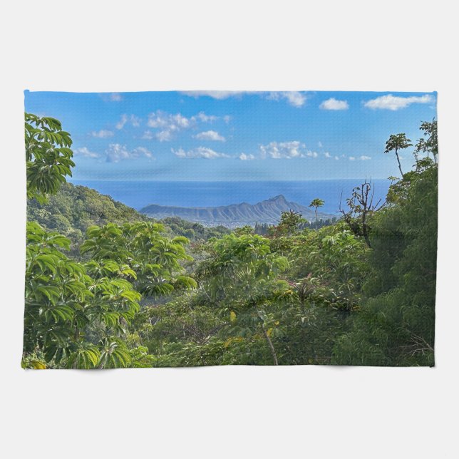 Diamond Head Kitchen Towel (Horizontal)