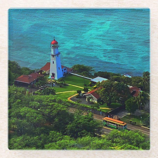 Diamond Head Lighthouse #1 Coaster (Front)