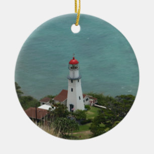 Diamond Head Lighthouse Ceramic Ornament