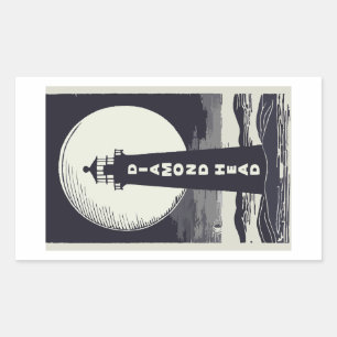 Diamond Head Lighthouse Hawaii Moon Sticker