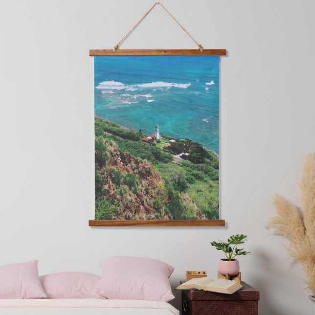 Diamond Head Lighthouse - Honolulu - Hawaii Hanging Tapestry (Bedroom)