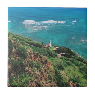 Diamond Head Lighthouse - Honolulu - Hawaii Tile