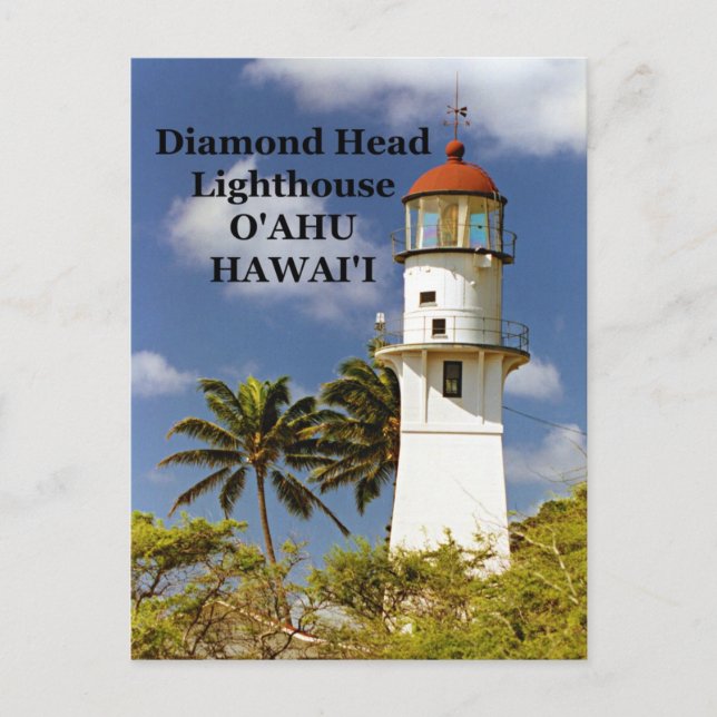 Diamond Head Lighthouse, O'ahu, Carte postale Hawa (Devant)