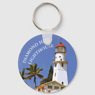 Diamond Head Lighthouse, O'ahu, Hawai'i Keychain