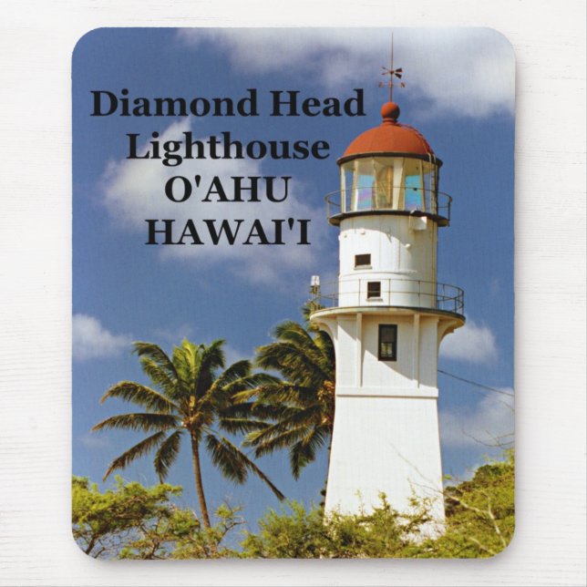 Diamond Head Lighthouse, O'ahu, Hawai'i Mousepad (Front)