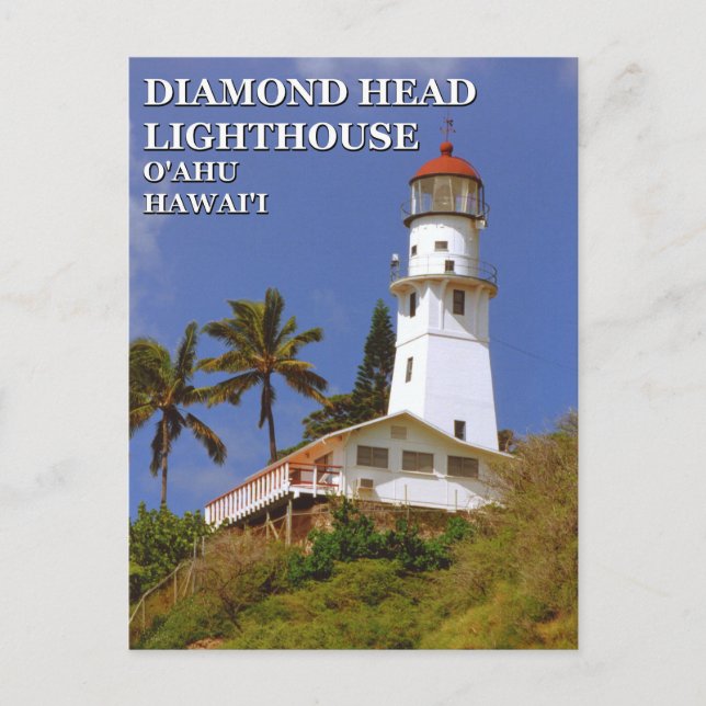 Diamond Head Lighthouse, O'ahu, Hawai'i Postcard (Front)